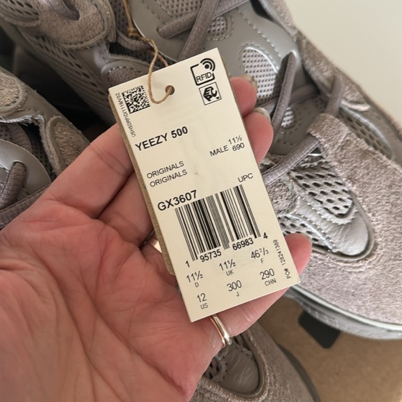 NIB YEEZY 500 ASH GREY ADIDAS MEN’S 12 - Picture 13 of 15
